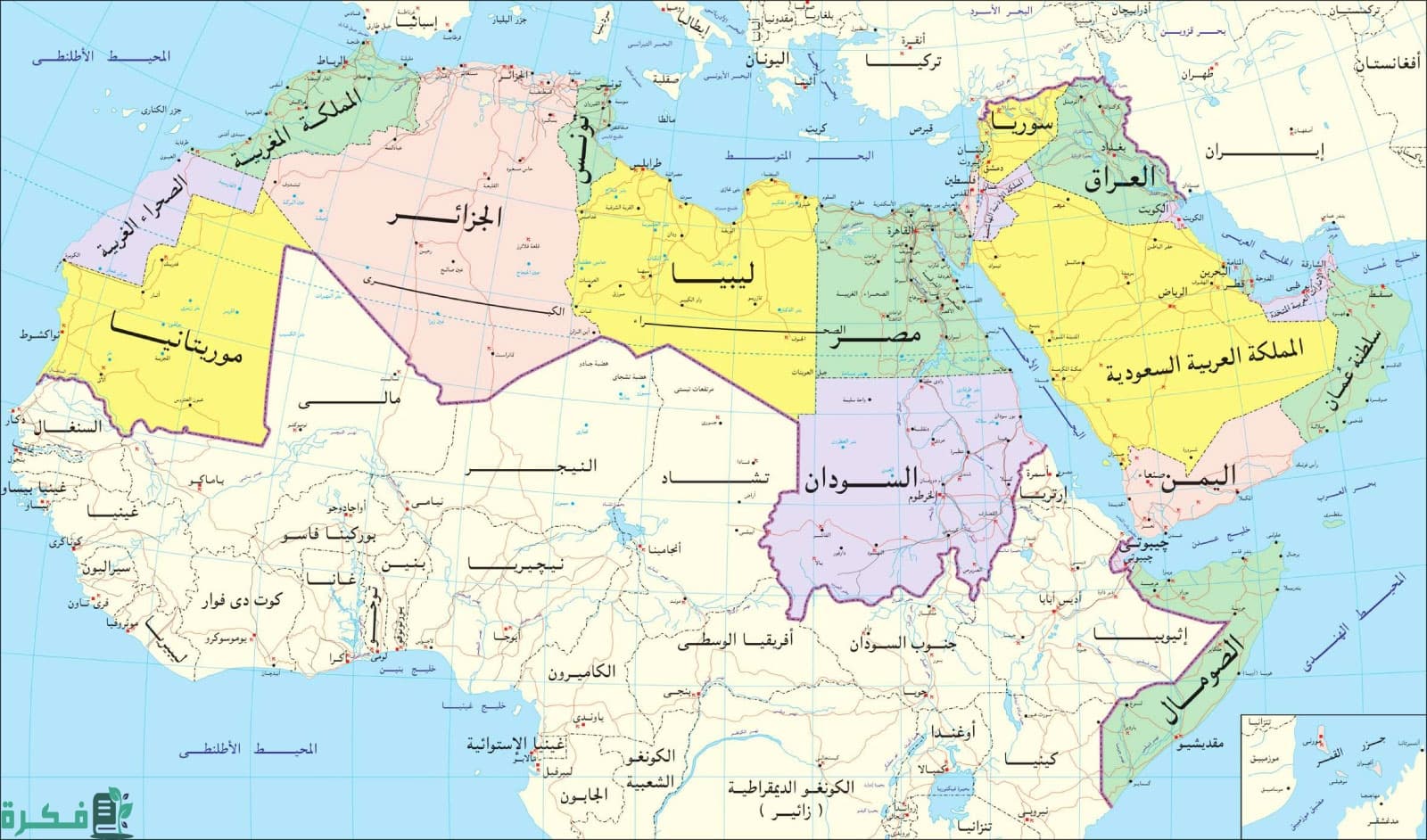 خريطة العربية